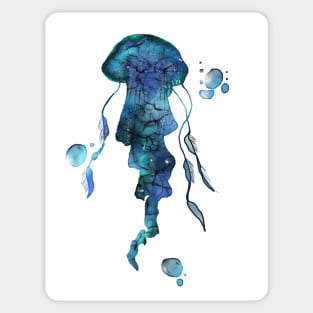 Galactic Night Jellyfish Sticker